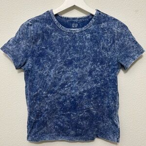 Gap Organic Cotton Blue Tie-Dye Short Sleeve T-Shirt in XS